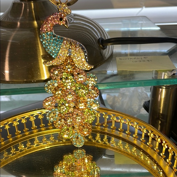 Jewel encrusted Peacock Key Ring/Bag Charm - Picture 1 of 3